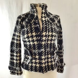 Simon Chang houndstooth jacket size 4